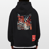 Heraa, Schach, 1st | Heavyweight Oversized Bio Hoodie, Unisex - SOLID BLACK