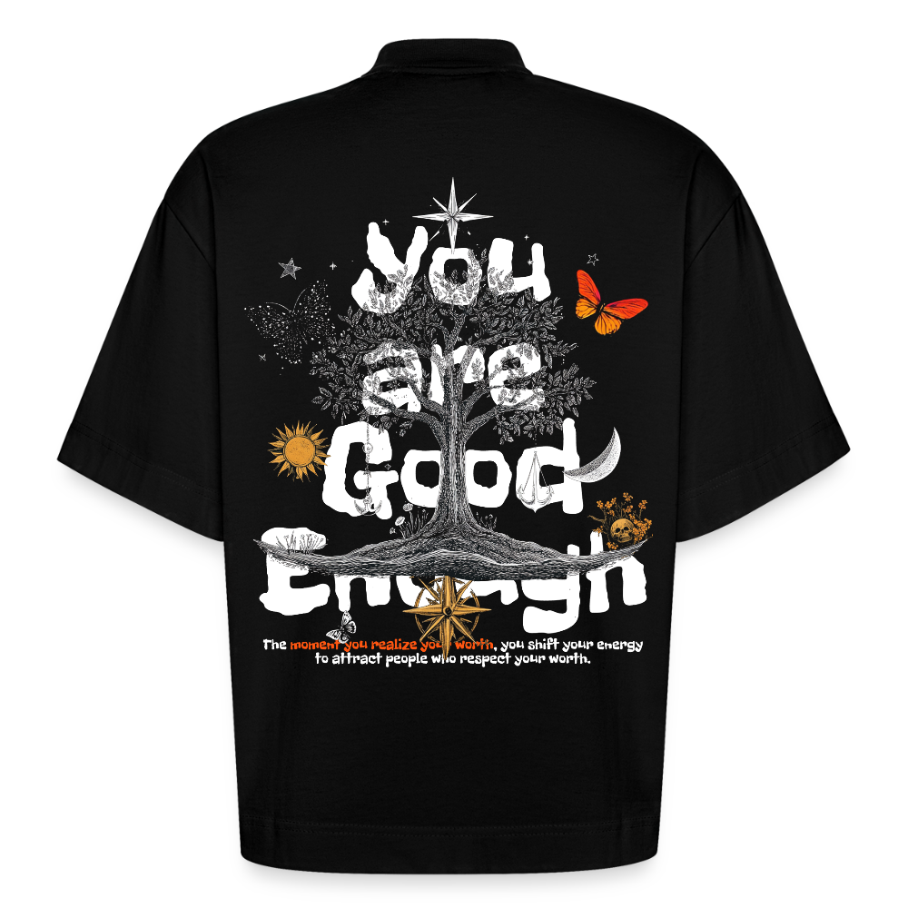 Anubis, Baum, 1st | Boxy, Heavyweight Bio T-Shirt, Unisex - SOLID BLACK
