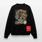 Huitzilopochtli, Gesichter, 1st | Heavyweight Oversized Bio Sweater, Unisex - SOLID BLACK