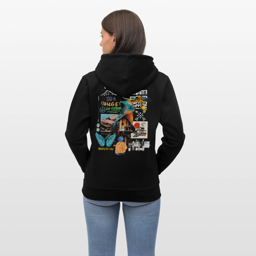 Nüwa, Wandern, 1st | Cruiser, Unisex Bio-Hoodie - Schwarz