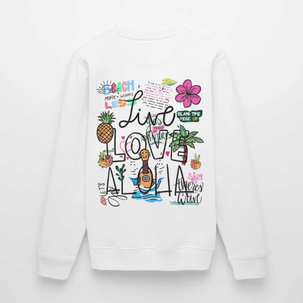 Draevenor, Blumen, 1st | Roller, Unisex Bio-Sweatshirt - Weiß