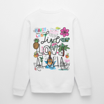 Draevenor, Blumen, 1st | Roller, Unisex Bio-Sweatshirt - Weiß