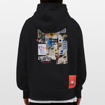 Jade, Augen, 1st | Heavyweight Oversized Bio Hoodie, Unisex - SOLID BLACK