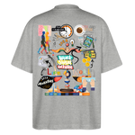 Nytheris, Waage, 1st | Blaster, Oversize Bio T-Shirt, Unisex - Grau meliert