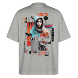 Celestrion, Cyborg, 1st | Blaster, Oversize Bio T-Shirt, Unisex - Grau meliert