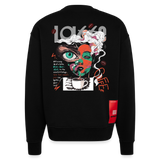 Zalzalak, Kaffee, 1st | Heavyweight Oversized Bio Sweater, Unisex - SOLID BLACK
