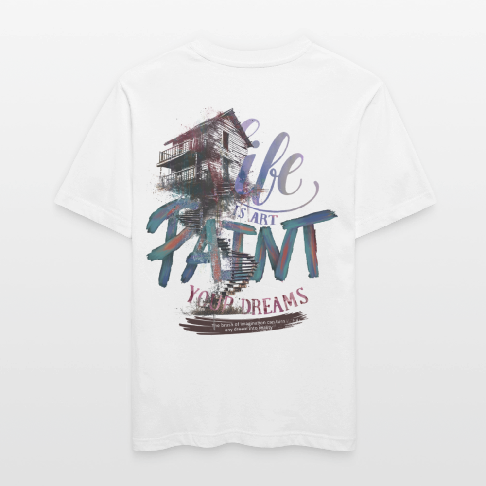 Ignisvar, Haus, 1st | Essential, Relaxed Fit Unisex Bio T-Shirt - Weiß
