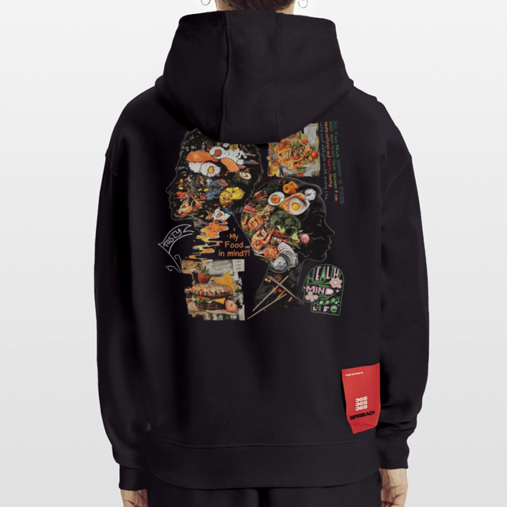 Atalantan, Essen, 1st | Heavyweight Oversized Bio Hoodie, Unisex - SOLID BLACK