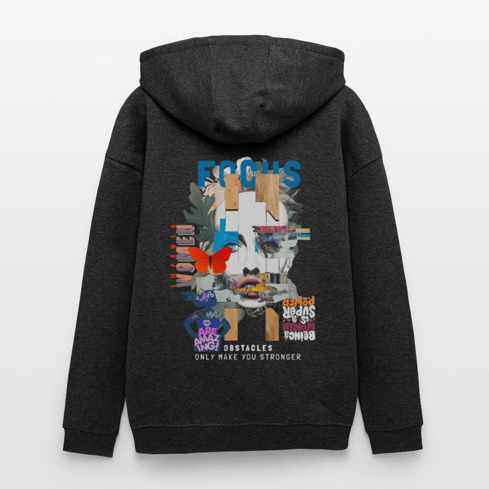 Nerthus, Gesicht, 1st | Freshhood, Oversized Unisex Hoodie - Anthrazit