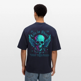 Bishamonten, Totenkopf, 1st | Breezy, Oversized Unisex T-Shirt - Navy