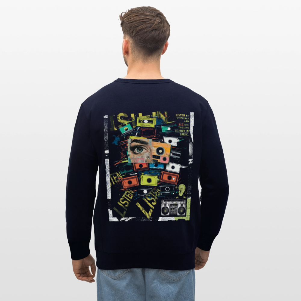 Shahzada, Kassetten, 1st | Roller, Unisex Bio-Sweatshirt - Navy