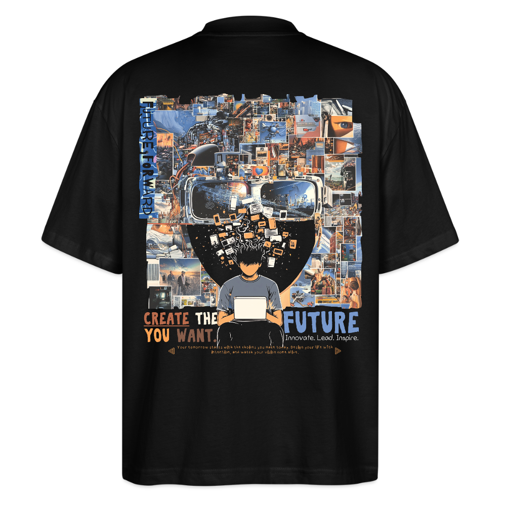 Sakhr, Informatik, 1st | Blaster, Oversize Bio T-Shirt, Unisex - Schwarz