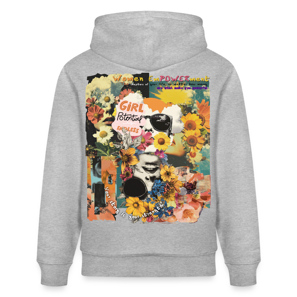 Vaelthar, Blumen, 1st | Cruiser, Unisex Bio-Hoodie - Grau meliert