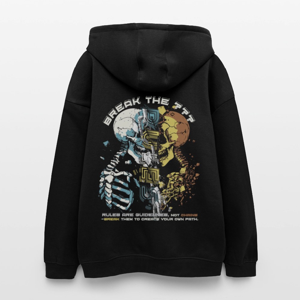 Fujin, Totenkopf, 1st | Freshhood, Oversized Unisex Hoodie - Schwarz