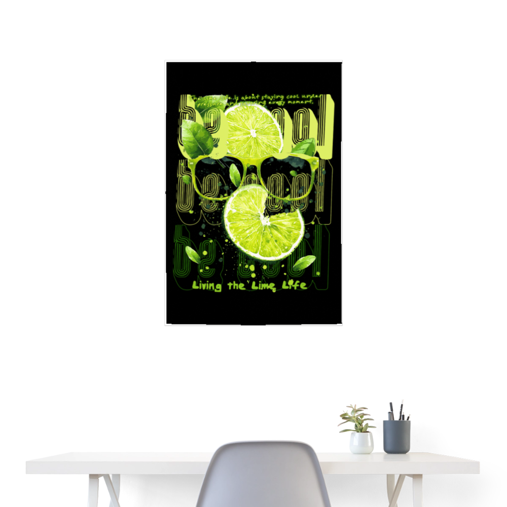 Kali, Limette, 1st | Poster 60x90 cm - Weiß