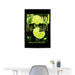 Kali, Limette, 1st | Poster 60x90 cm - Weiß