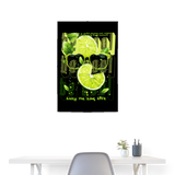 Kali, Limette, 1st | Poster 60x90 cm - Weiß