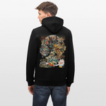 Huitzilopochtli, Gesichter, 1st | Cruiser, Unisex Bio-Hoodie - Schwarz