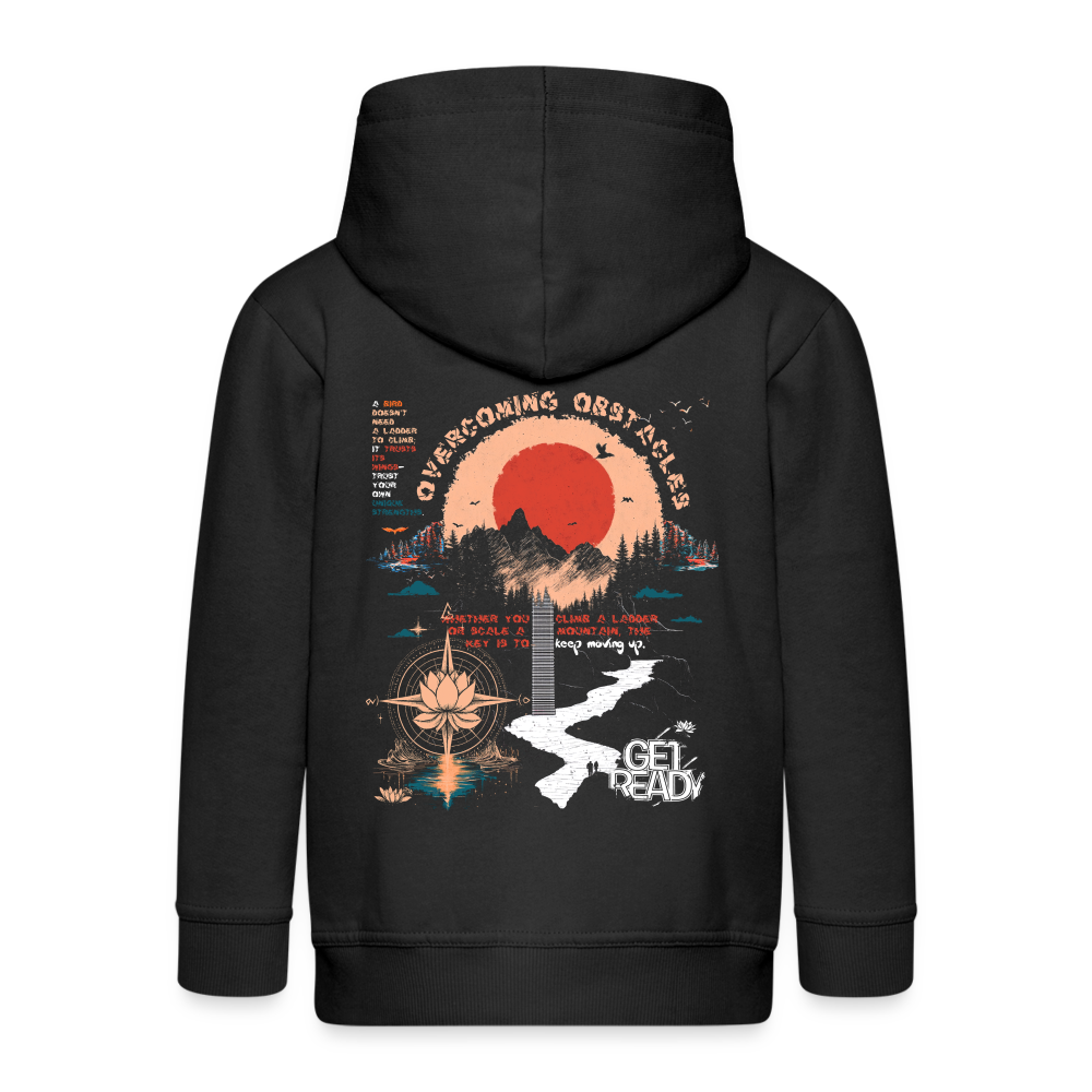 Tiamat , Wandern, 1st | Kinder Zip Hoodie - Schwarz