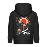 Tiamat , Wandern, 1st | Kinder Zip Hoodie - Schwarz