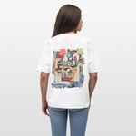 Seraphion, Gesichter, 1st | Blaster, Oversize Bio T-Shirt, Unisex - Weiß