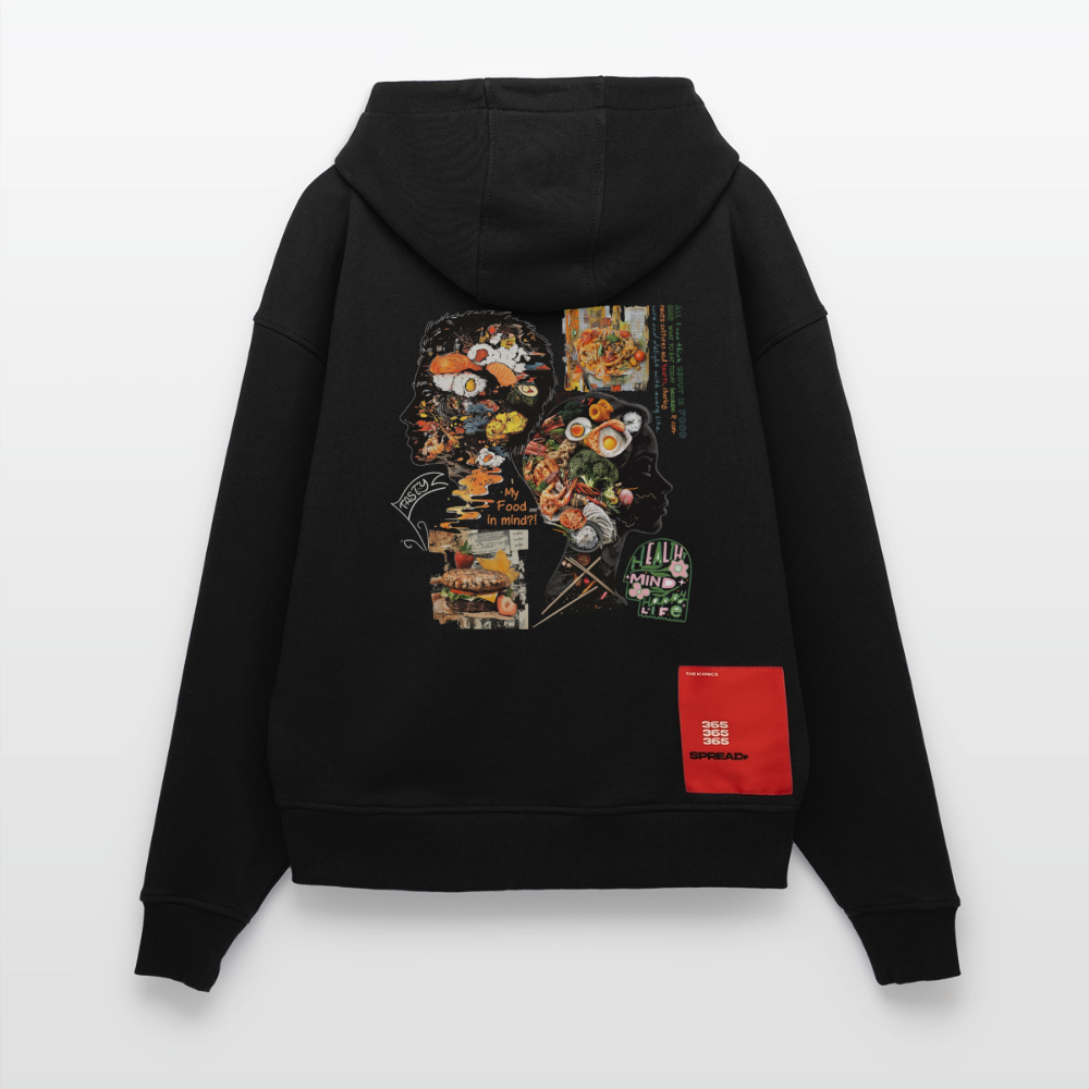 Atalantan, Essen, 1st | Heavyweight Oversized Bio Hoodie, Unisex - SOLID BLACK
