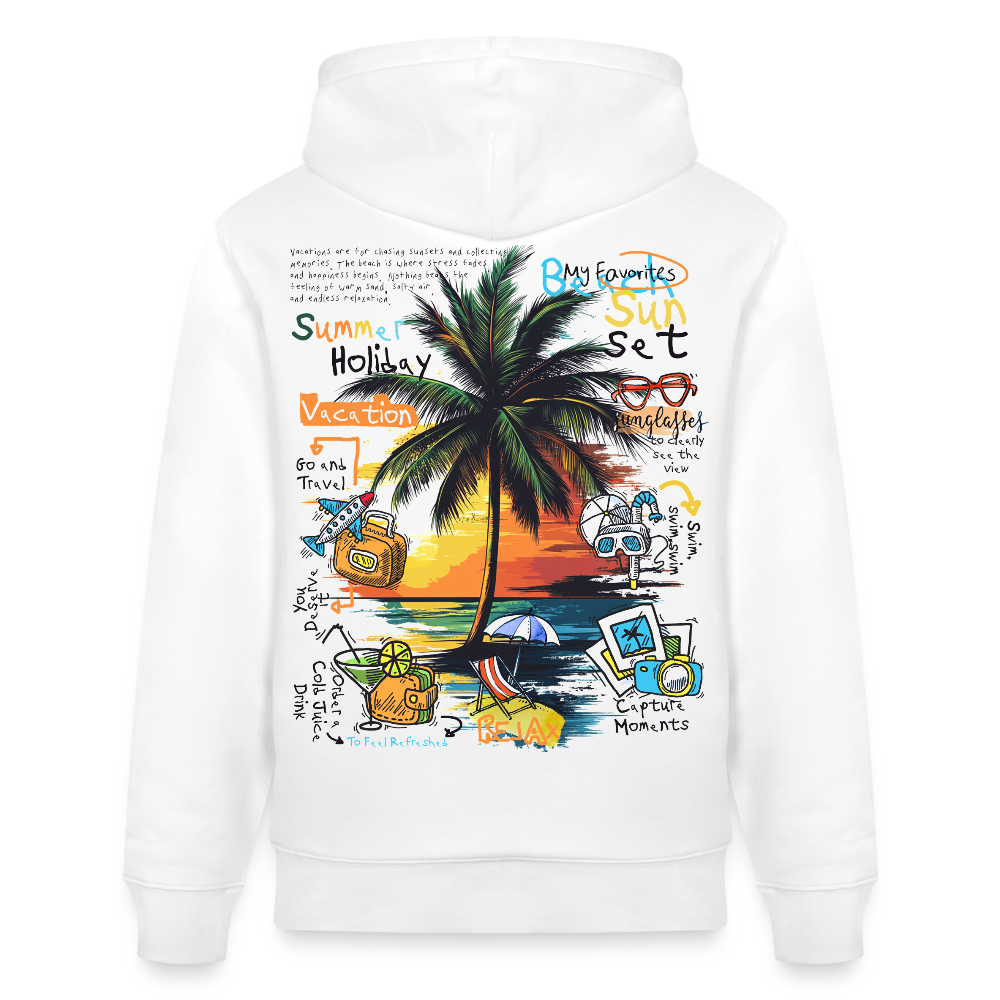 Magnarion, Palmen, 1st | Cruiser, Unisex Bio-Hoodie - Weiß