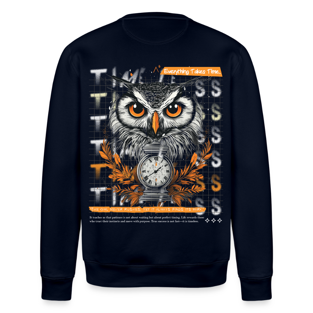 Marid, Eule, 1st | Roller, Unisex Bio-Sweatshirt - Navy