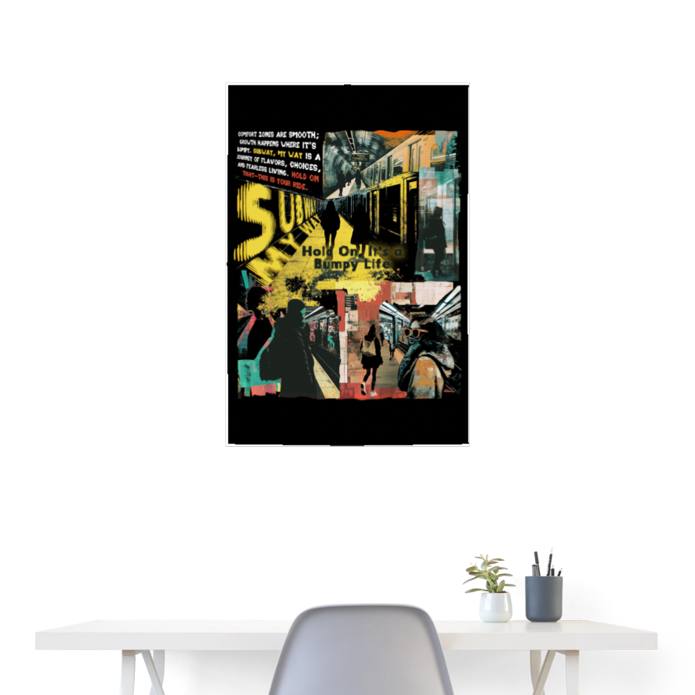 Dionyson, U-Bahn, 1st | Poster 60x90 cm - Weiß
