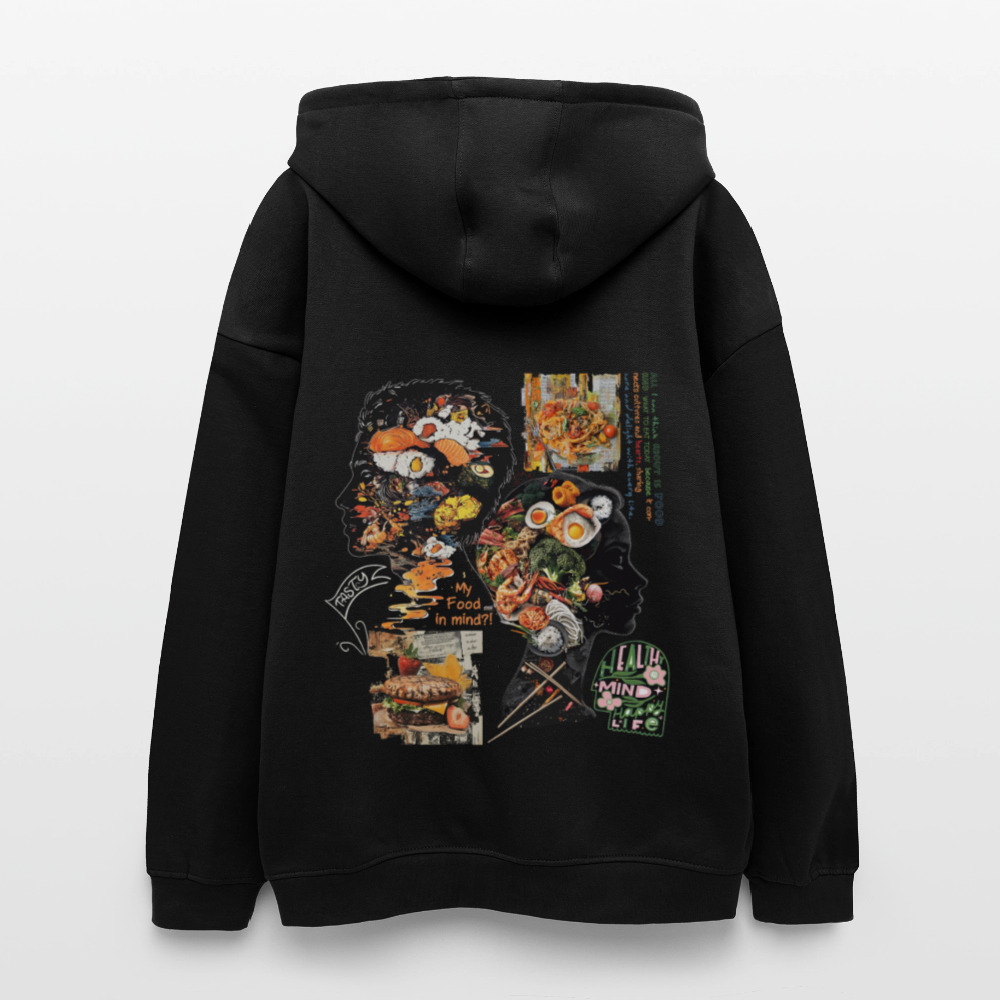 Atalantan, Essen, 1st | Freshhood, Oversized Unisex Hoodie - Schwarz