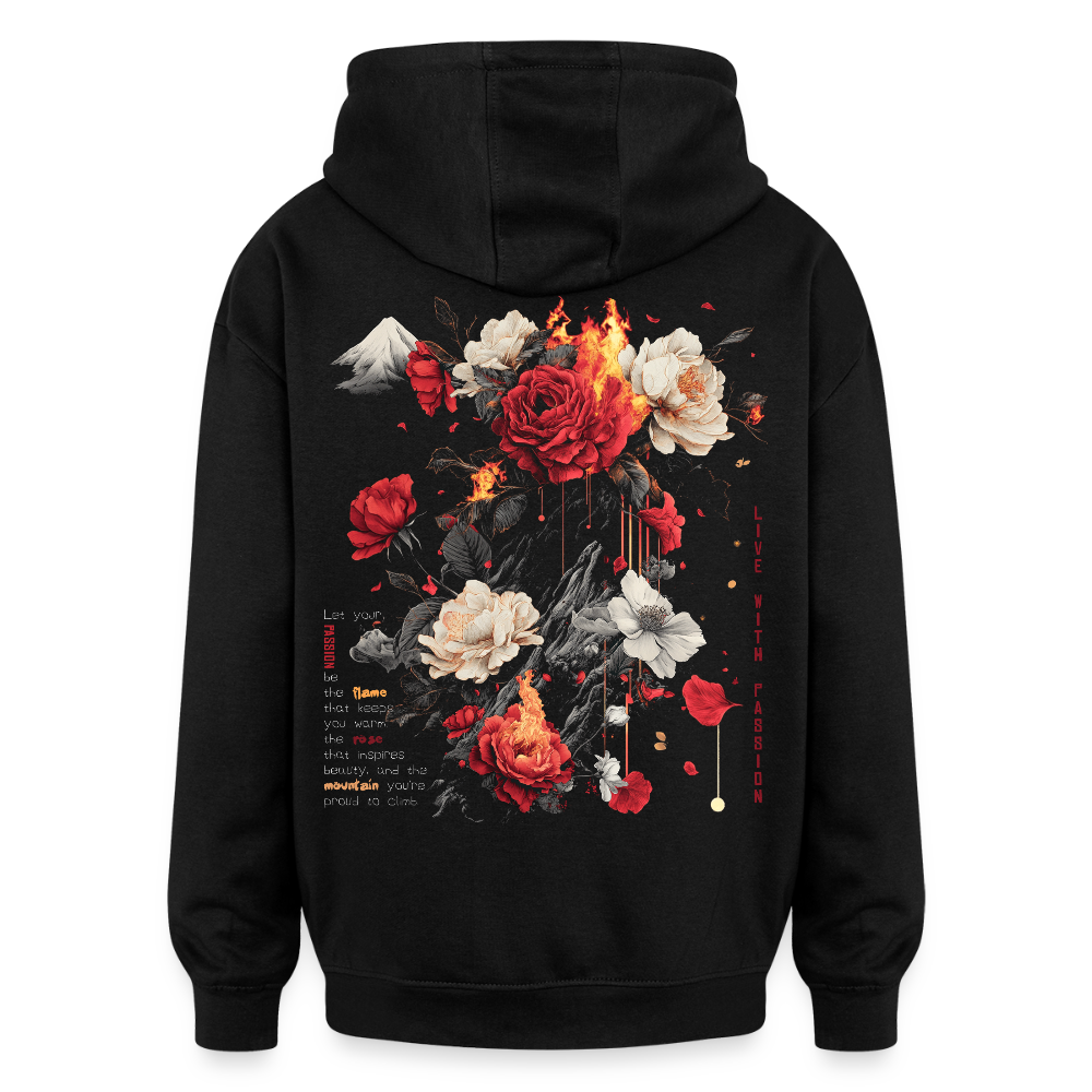 Manannan, Rose, 1st | Freshhood, Oversized Unisex Hoodie - Schwarz