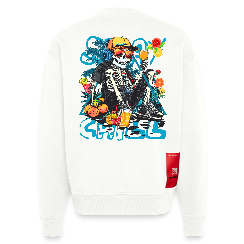 Calveron, Skelet, 1st | Heavyweight Oversized Bio Sweater, Unisex - OFF WHITE