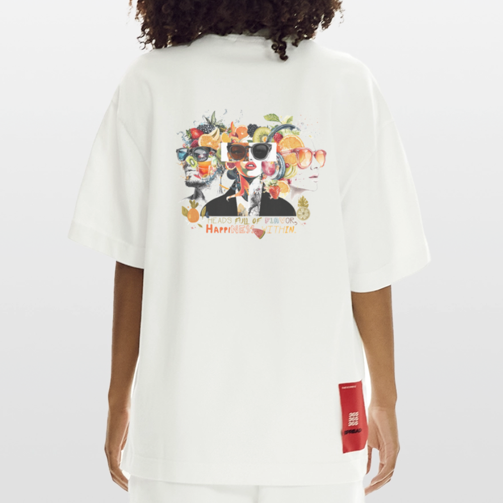 Sylvaris, Gesichter, 1st | Heve, Heavyweight Oversized Bio T-Shirt, Unisex - OFF WHITE
