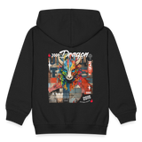Nezha, Drache, 1st | Kinder Zip Hoodie - Schwarz