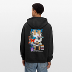 Nerthus, Gesicht, 1st | Freshhood, Oversized Unisex Hoodie - Anthrazit