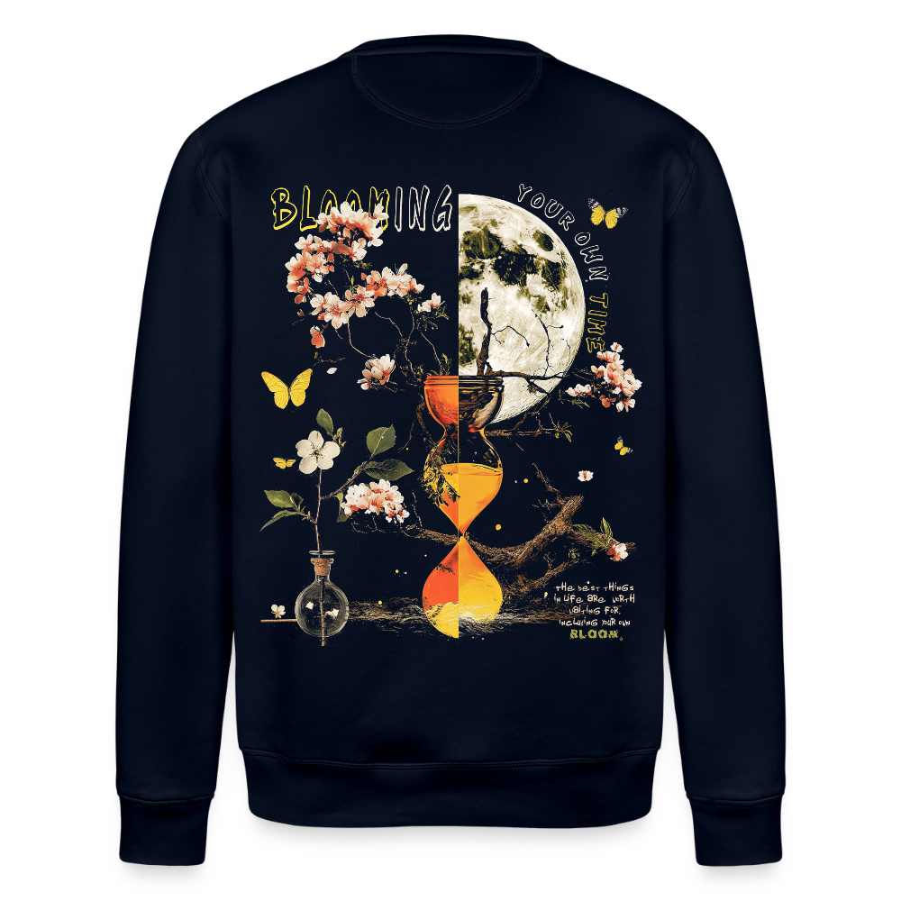 Tsukuyomi, Sanduhr, 1st | Roller, Unisex Bio-Sweatshirt - Navy