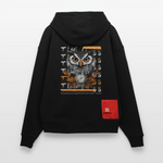 Marid, Eule, 1st | Heavyweight Oversized Bio Hoodie, Unisex - SOLID BLACK