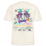 Malakar, Gaming, 1st | Essential, Relaxed Fit Unisex Bio T-Shirt - Naturweiß 