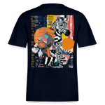 Aresia, Zebra, 1st | Essential, Relaxed Fit Unisex Bio T-Shirt - Navy