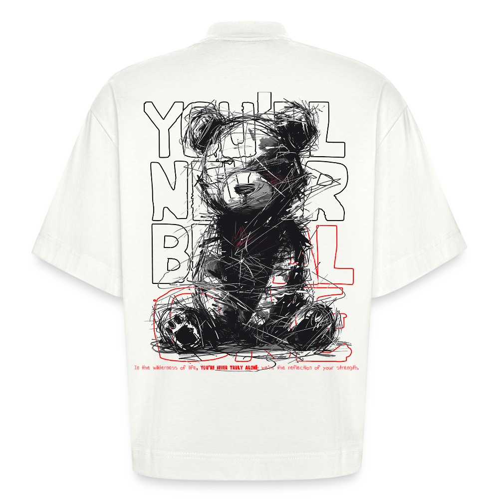 Astravor, Bär, 1st | Boxy, Heavyweight Bio T-Shirt, Unisex - OFF WHITE
