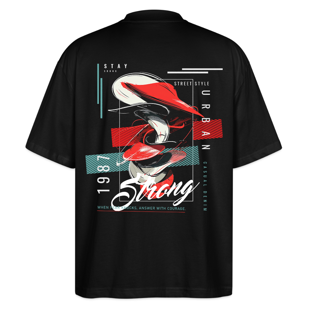 Guanyin, Muschel, 1st | Blaster, Oversize Bio T-Shirt, Unisex - Schwarz