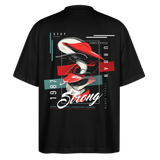 Guanyin, Muschel, 1st | Blaster, Oversize Bio T-Shirt, Unisex - Schwarz
