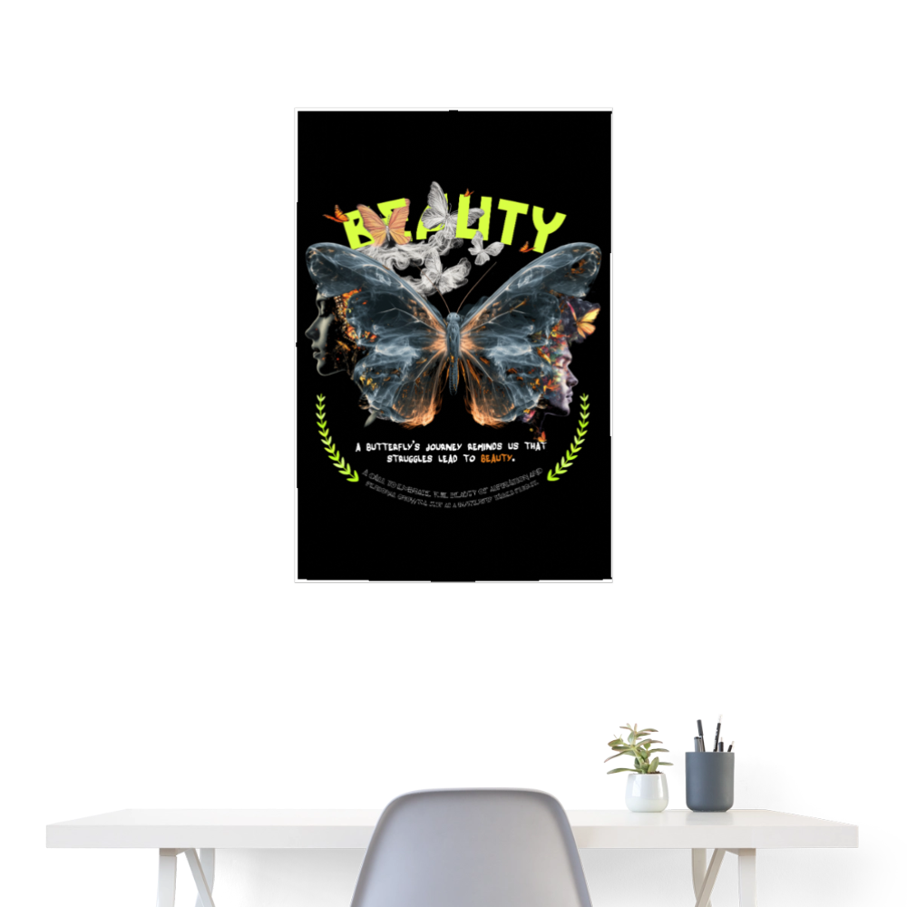 Harith, Schmetterling, 1st | Poster 60x90 cm - Weiß