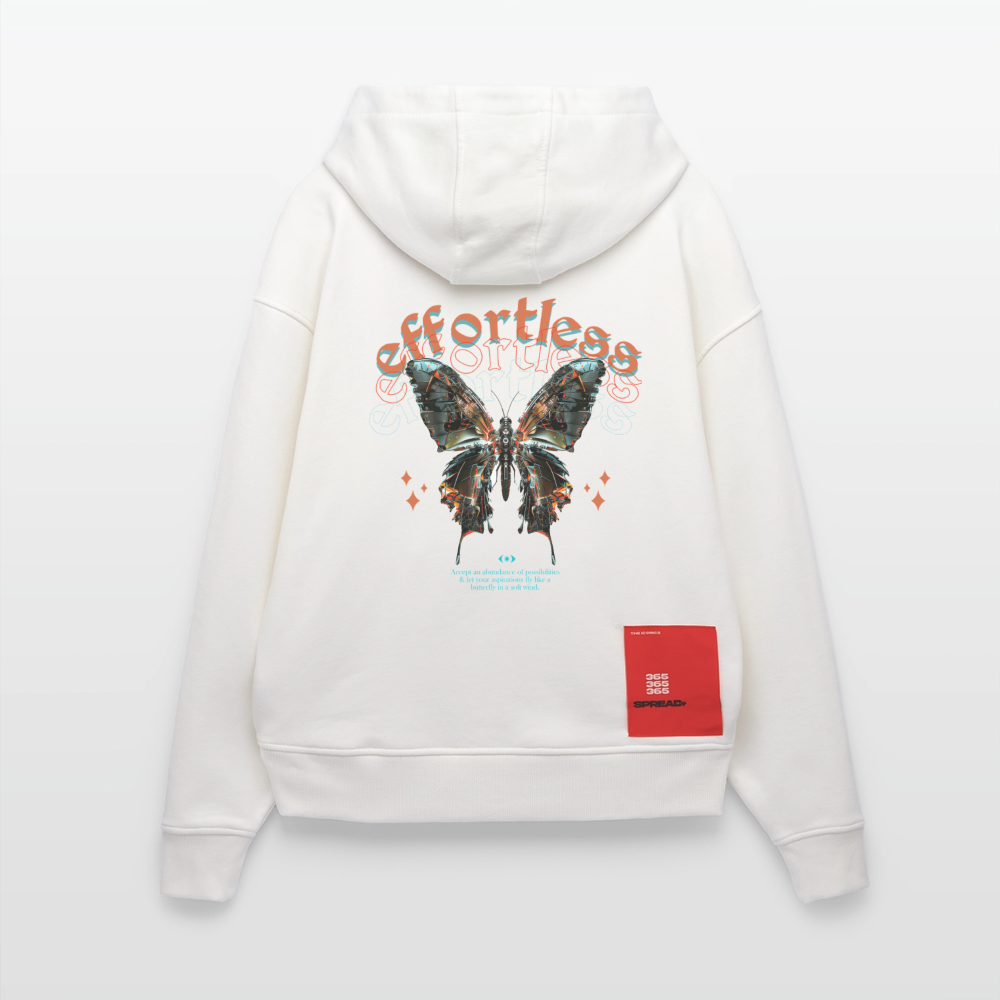 Galaxion, Schmetterling, 1st | Heavyweight Oversized Bio Hoodie, Unisex - OFF WHITE