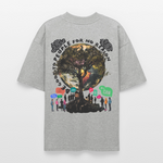 Thalvion, Baum, 1st | Blaster, Oversize Bio T-Shirt, Unisex - Grau meliert