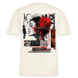 Dracorius, Liebe, 1st | Essential, Relaxed Fit Unisex Bio T-Shirt - Naturweiß 