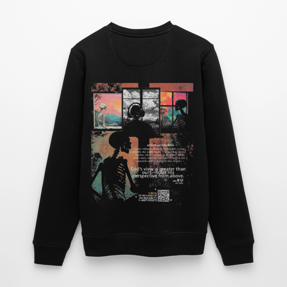 Erosan, Fenster, 1st | Roller, Unisex Bio-Sweatshirt - Schwarz