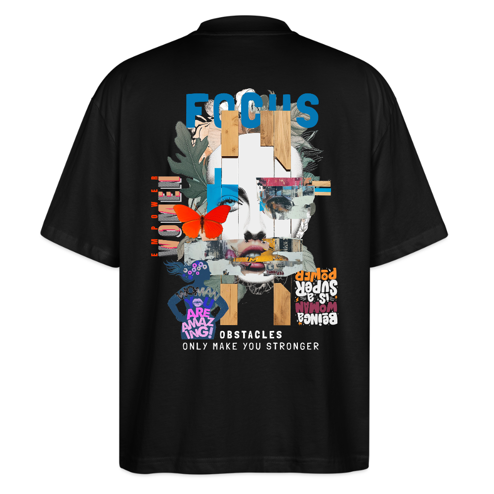 Nerthus, Gesicht, 1st | Blaster, Oversize Bio T-Shirt, Unisex - Schwarz