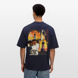 Morian, Leuchtturm, 1st | Breezy, Oversized Unisex T-Shirt - Navy