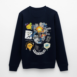 Rhean, Glühbirne, 1st | Roller, Unisex Bio-Sweatshirt - Navy